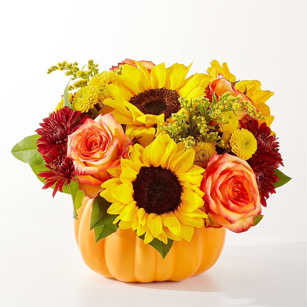 Golden Gourd Pumpkin Bouquet – Flowers By Roger Inc, Middletown OH