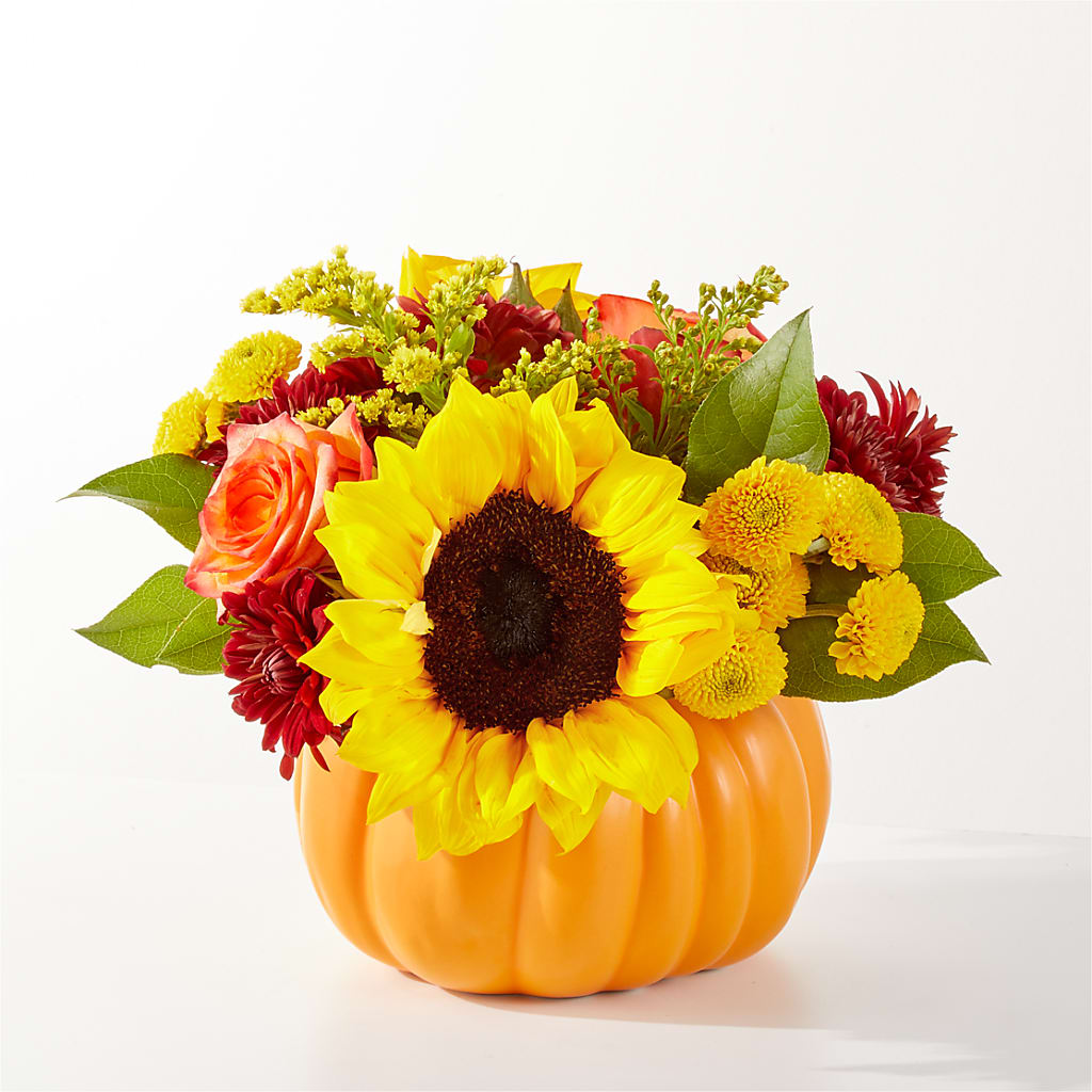 Golden Gourd Pumpkin Bouquet – Flowers By Roger Inc, Middletown OH