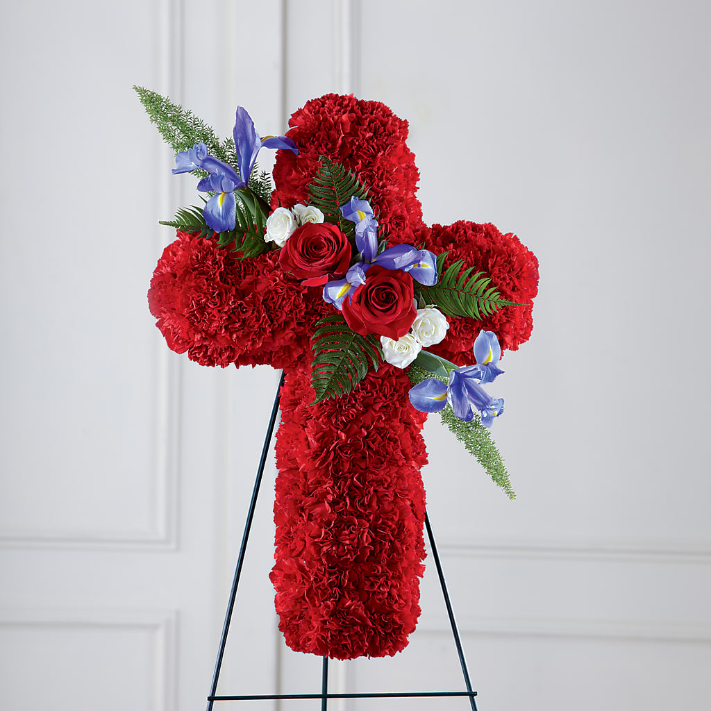 Faithful Hero Floral Cross – Flowers By Roger Inc, Middletown OH