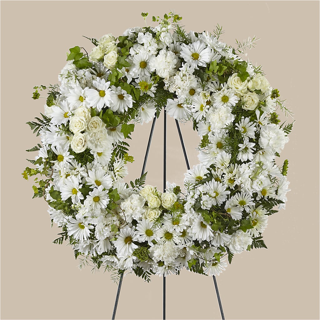 Faithful Wishes Wreath – Flowers By Roger Inc, Middletown OH