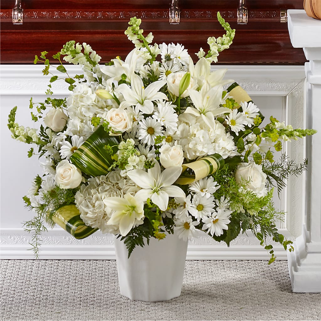 Thoughts of Tranquility Floor Basket – Flowers By Roger Inc, Middletown OH