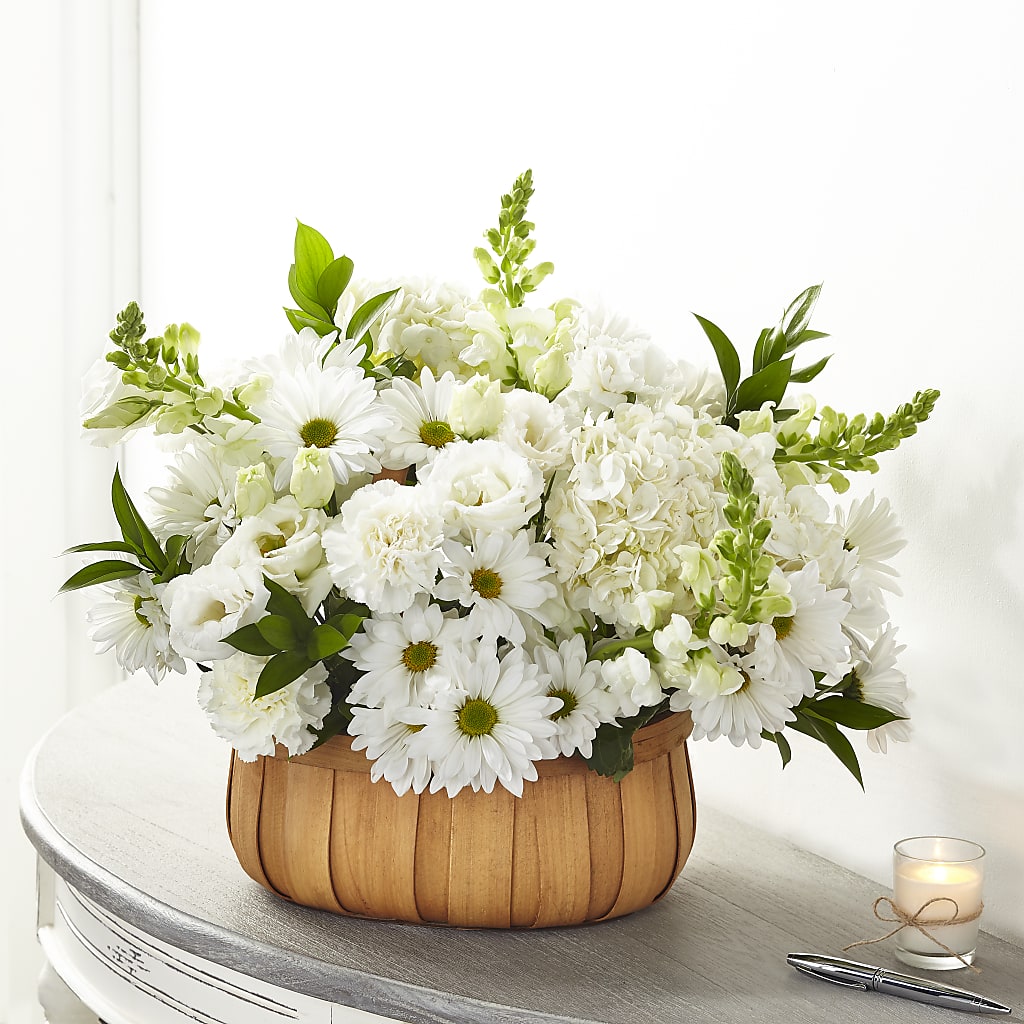 Pure Ivory Basket – Flowers By Roger Inc, Middletown OH