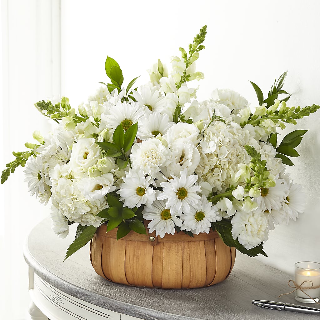 Pure Ivory Basket – Flowers By Roger Inc, Middletown OH