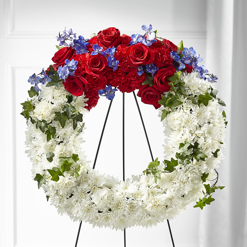 Patriotic Passion Wreath – Flowers By Roger Inc, Middletown OH