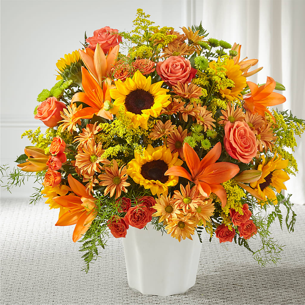 Harvest Thoughts Floor Basket – Flowers By Roger Inc, Middletown OH