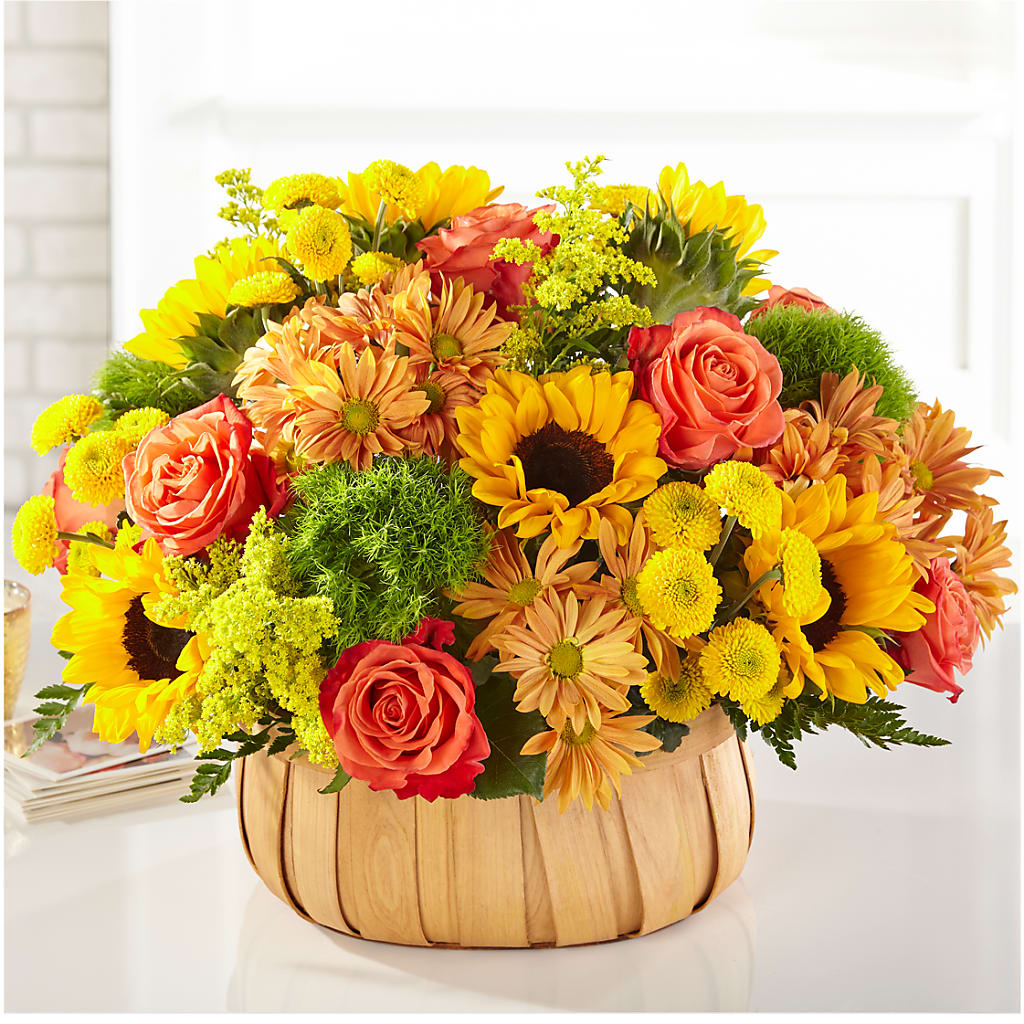 Harvest Sunflower Basket – Flowers By Roger Inc, Middletown OH