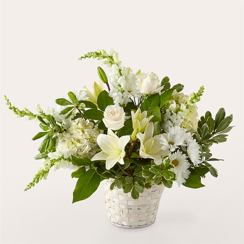 Ivory Elegance Floral Basket – Flowers By Roger Inc, Middletown OH