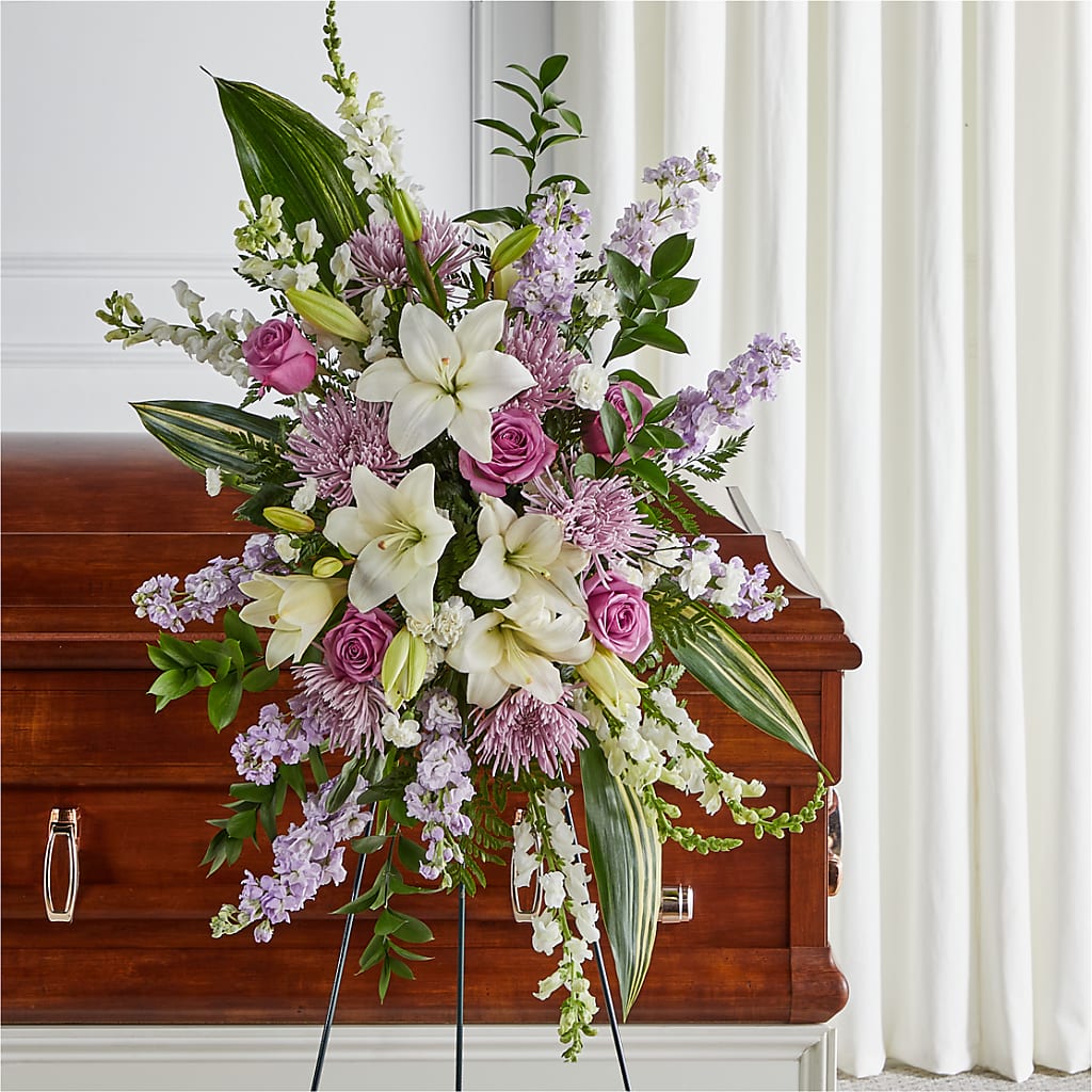 Grateful Hearts Standing Spray – Flowers By Roger Inc, Middletown OH