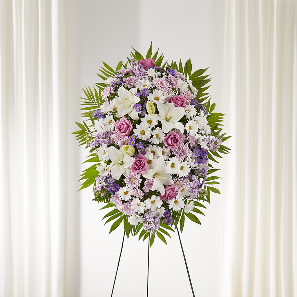 Surrounded by Love Standing Spray – Flowers By Roger Inc, Middletown OH