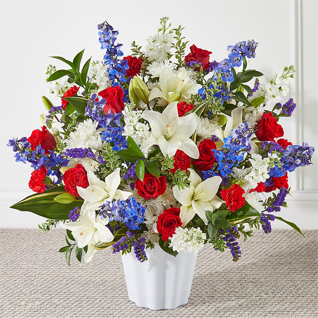 Consoled Floor Basket – Flowers By Roger Inc, Middletown OH
