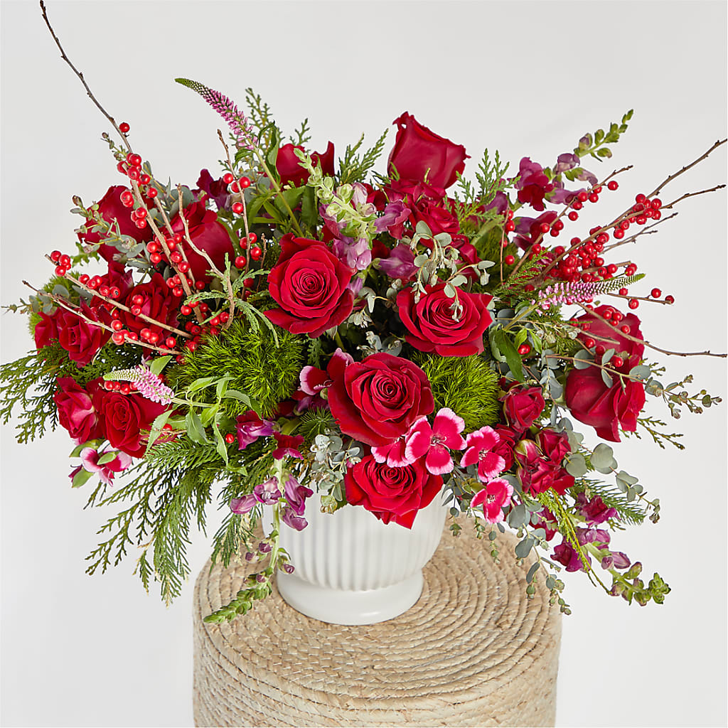 Big Red Bow Bouquet –  Flowers By Roger Inc, Middletown OH