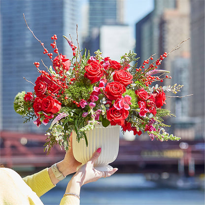 Big Red Bow Bouquet –  Flowers By Roger Inc, Middletown OH