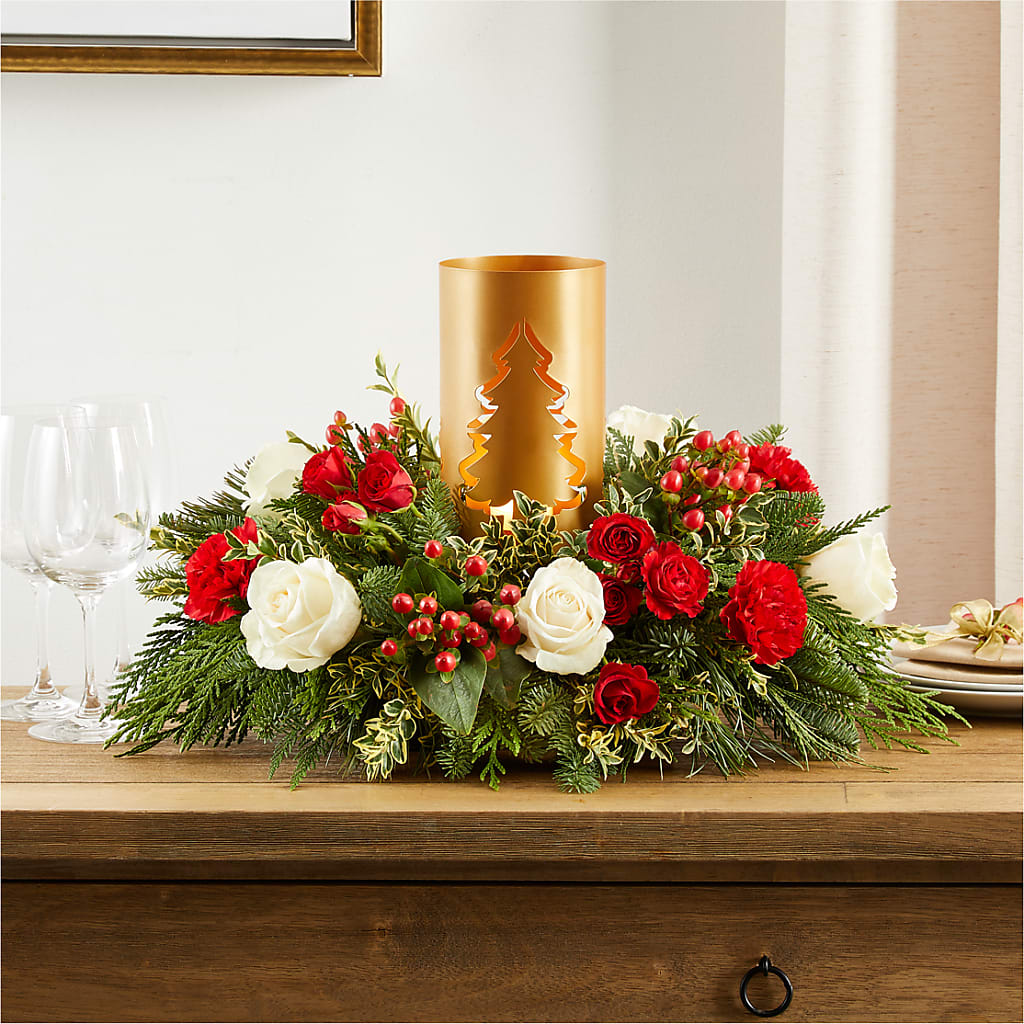 December Dreams Centerpiece –  Flowers By Roger Inc, Middletown OH