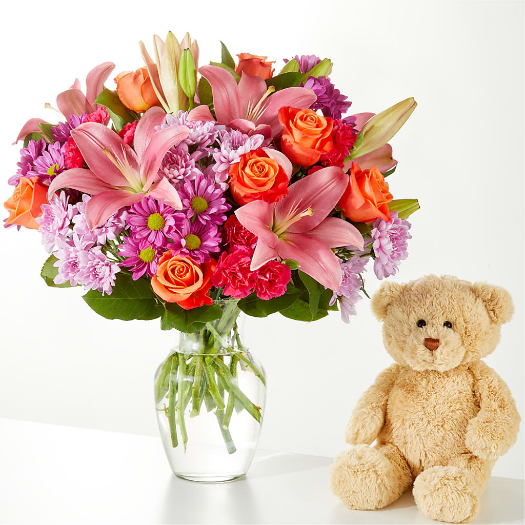 One and Only Bouquet and Bear Bundle –  Flowers By Roger Inc, Middletown OH
