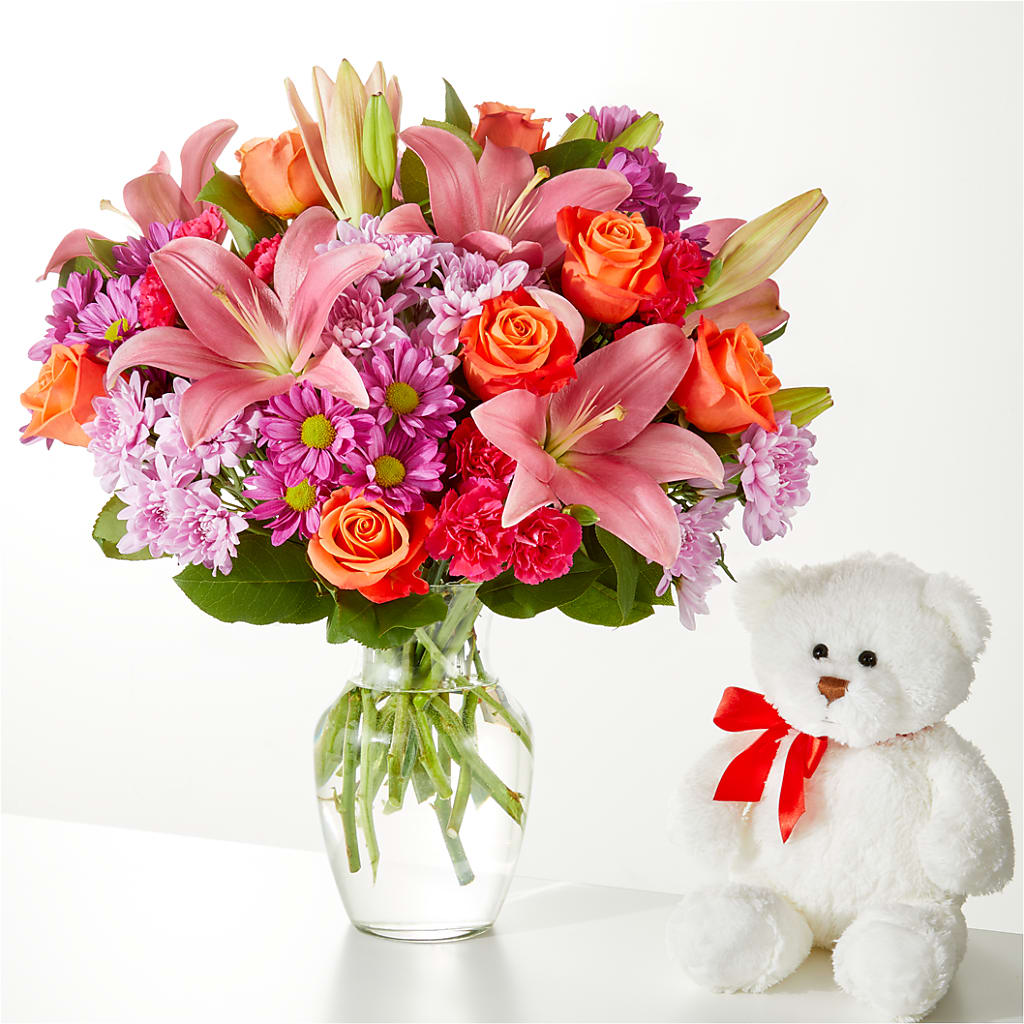 One and Only Bouquet and Bear Bundle –  Flowers By Roger Inc, Middletown OH