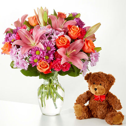 One and Only Bouquet and Bear Bundle –  Flowers By Roger Inc, Middletown OH