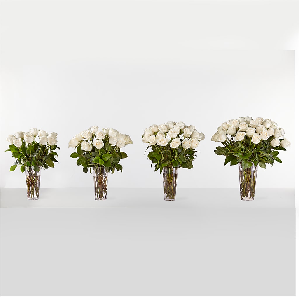 Long Stem White Rose Bouquet –  Flowers By Roger Inc, Middletown OH