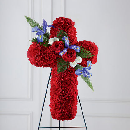 Faithful Hero Floral Cross –  Flowers By Roger Inc, Middletown OH
