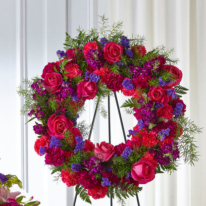 Calming Colors Wreath –  Flowers By Roger Inc, Middletown OH