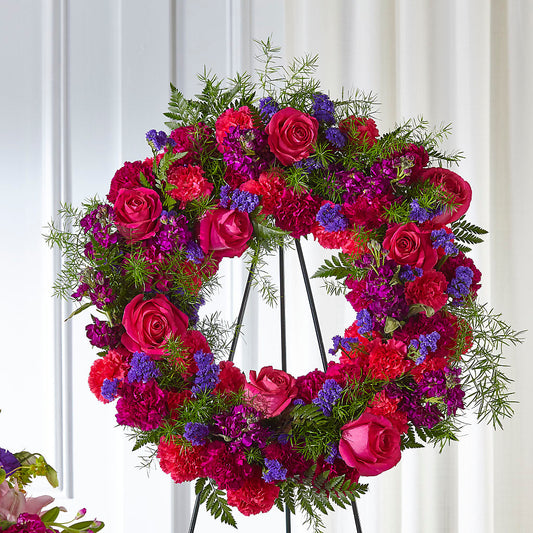 Calming Colors Wreath –  Flowers By Roger Inc, Middletown OH