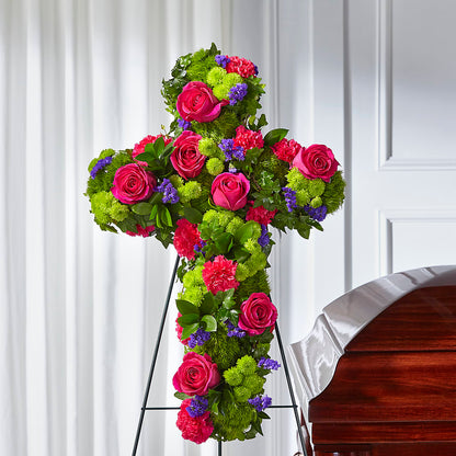 Tribute Rose Floral Cross –  Flowers By Roger Inc, Middletown OH