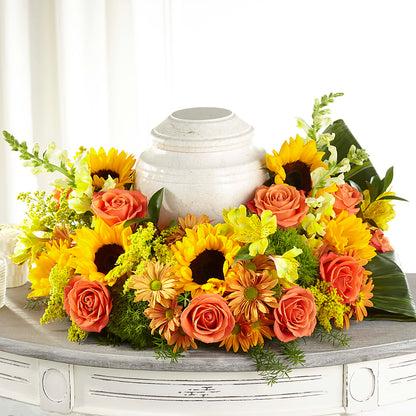 Faithful Sunflower Cremation Adornment –  Flowers By Roger Inc, Middletown OH