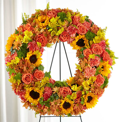 Autumnal Memories Wreath (Standard) –  Flowers By Roger Inc, Middletown OH