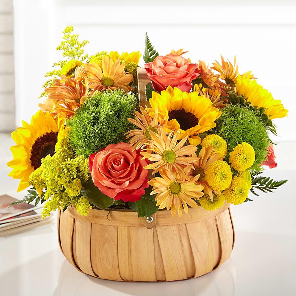Harvest Sunflower Basket –  Flowers By Roger Inc, Middletown OH