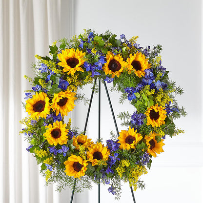 Bright Rays Wreath –  Flowers By Roger Inc, Middletown OH