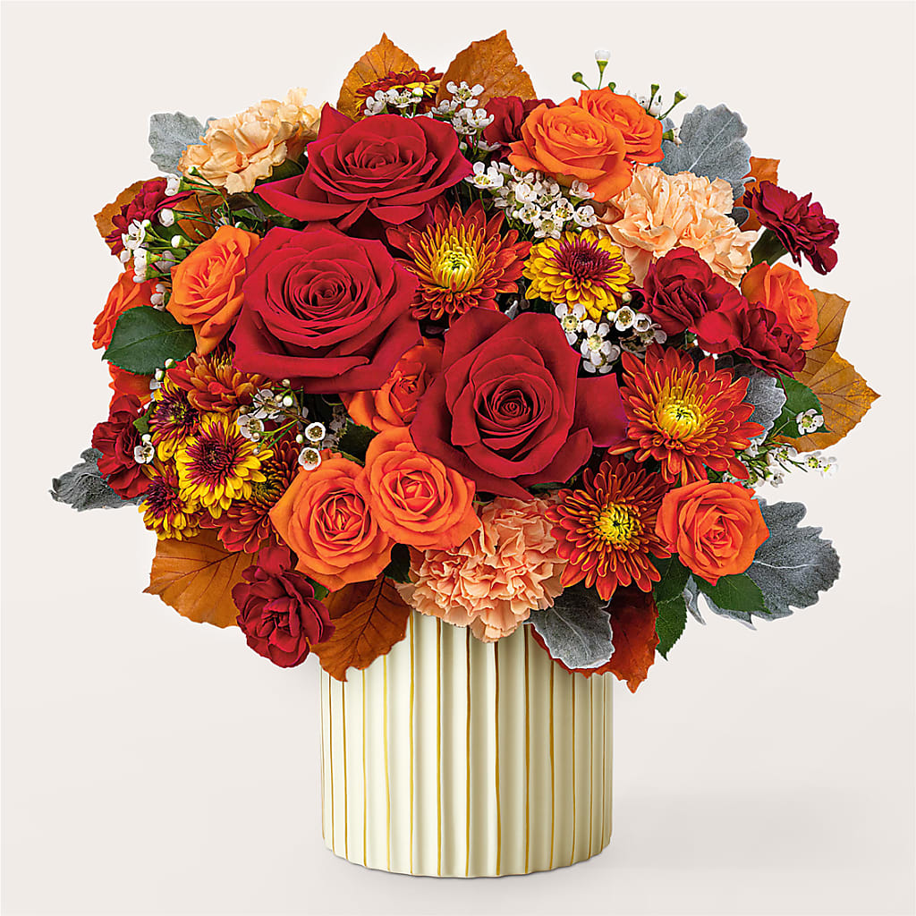 Merlot Bouquet with Ivory Vase –  Flowers By Roger Inc, Middletown OH