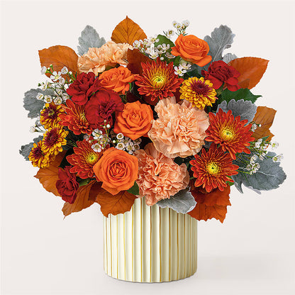 Merlot Bouquet with Ivory Vase –  Flowers By Roger Inc, Middletown OH