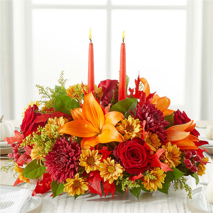 Autumn's Embrace Centerpiece –  Flowers By Roger Inc, Middletown OH