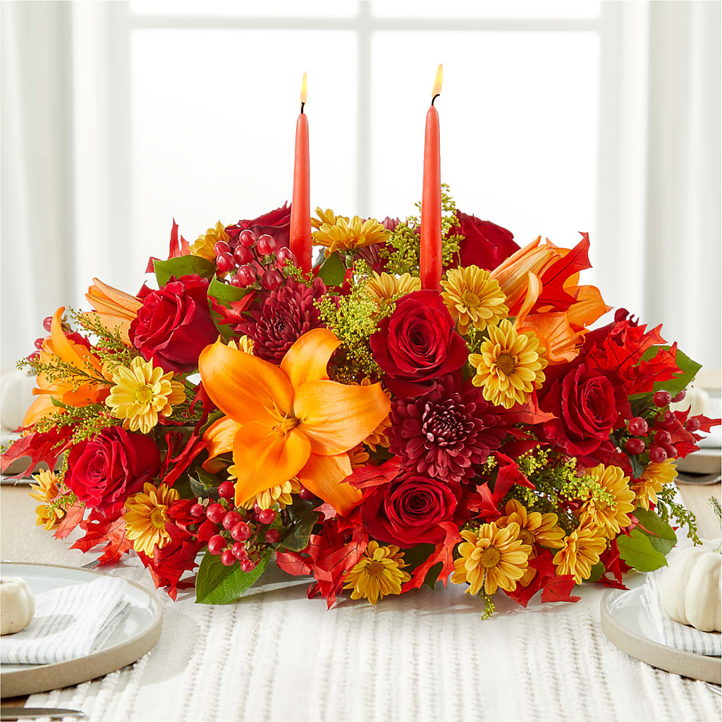 Autumn's Embrace Centerpiece –  Flowers By Roger Inc, Middletown OH
