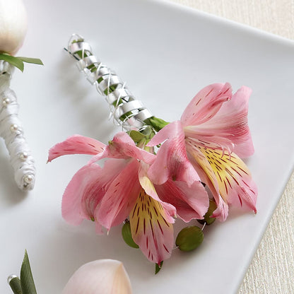 Pink Peruvian Lily Boutonniere –  Flowers By Roger Inc, Middletown OH