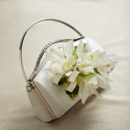 White Purse Decor –  Flowers By Roger Inc, Middletown OH