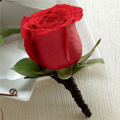 Red Rose Boutonniere –  Flowers By Roger Inc, Middletown OH